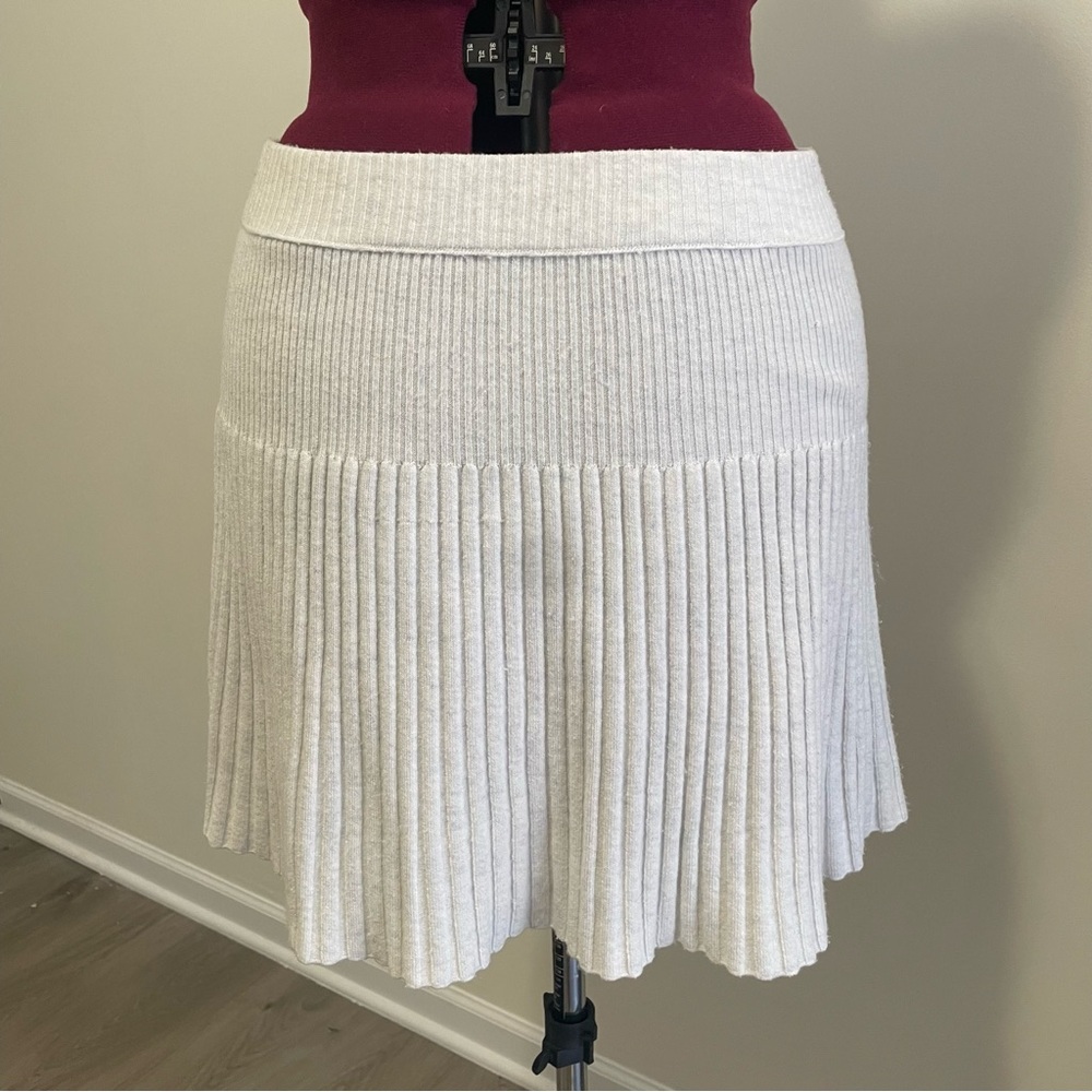 Light Grey Rib Knit Skirt